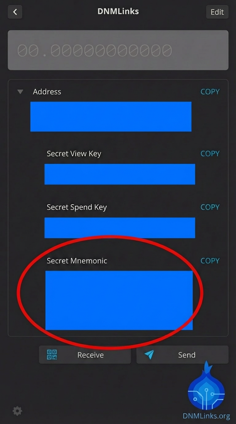 Revealing Seed Phrase