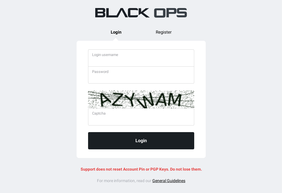 Black Ops Market Screenshot